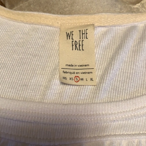 Free People white scoop neck long sleeve ribbed swing tunic length top, small - Picture 10 of 12